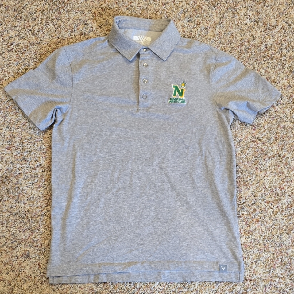 Minnesota North Stars Gray Logo Polo Shirt